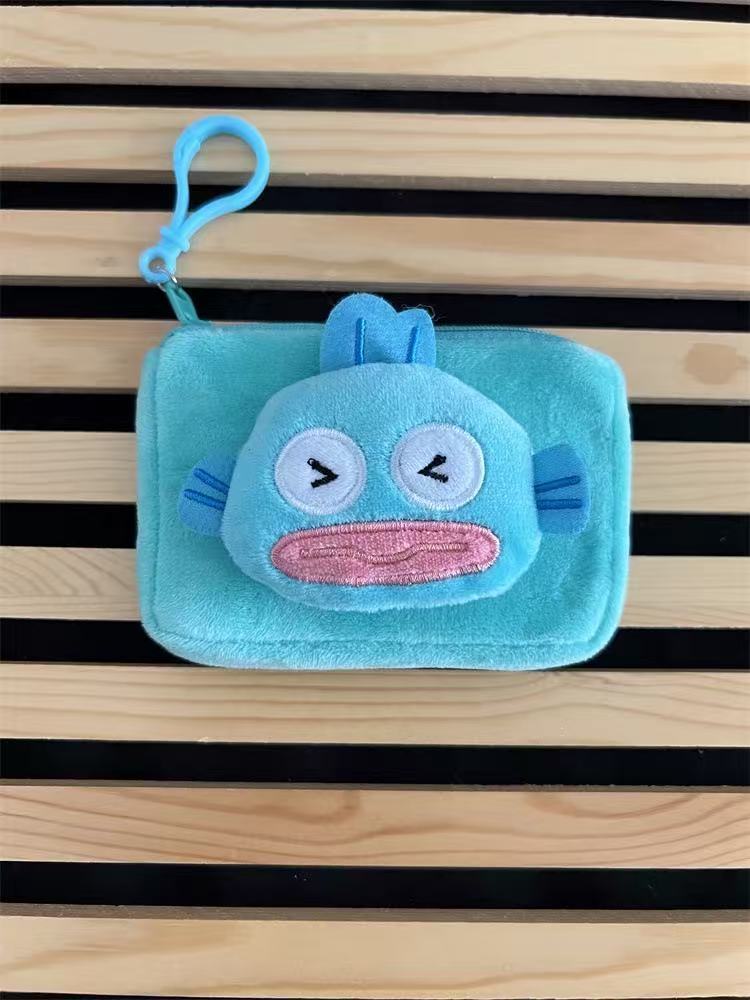 Sanrio Clownfish Hangyodon Square Plush Coin Purse