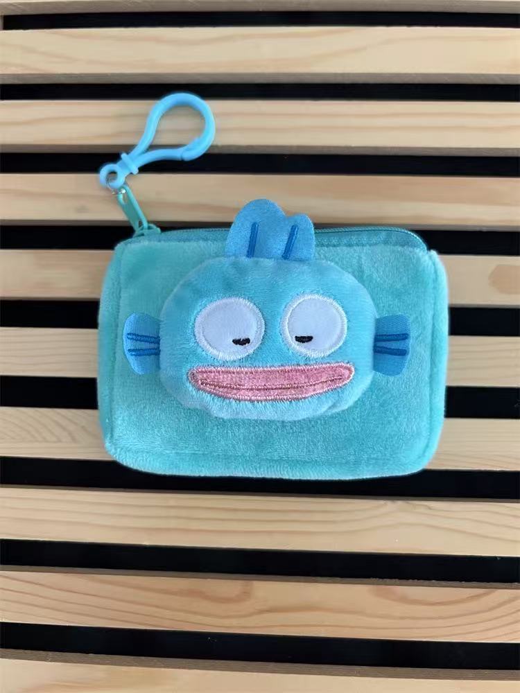 Sanrio Clownfish Hangyodon Square Plush Coin Purse