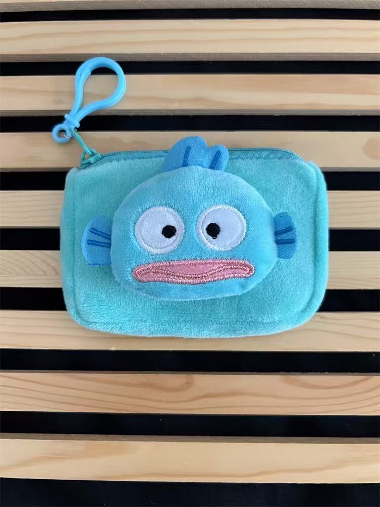Sanrio Clownfish Hangyodon Square Plush Coin Purse