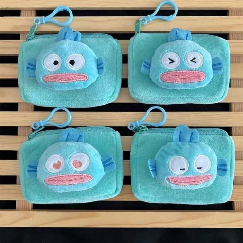 Sanrio Clownfish Hangyodon Square Plush Coin Purse