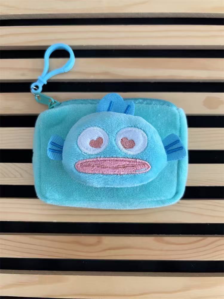 Sanrio Clownfish Hangyodon Square Plush Coin Purse