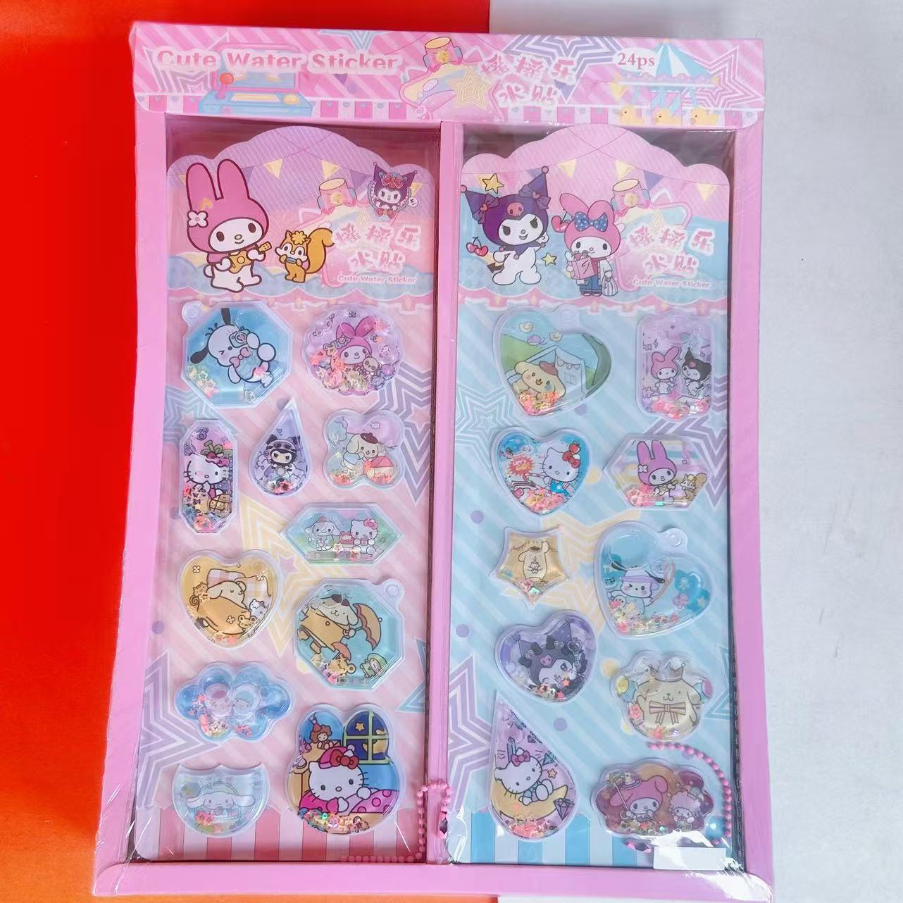 Sanrio cute pet stickers - high-quality kuromi shaker water decals - diy decorative stickers for kids