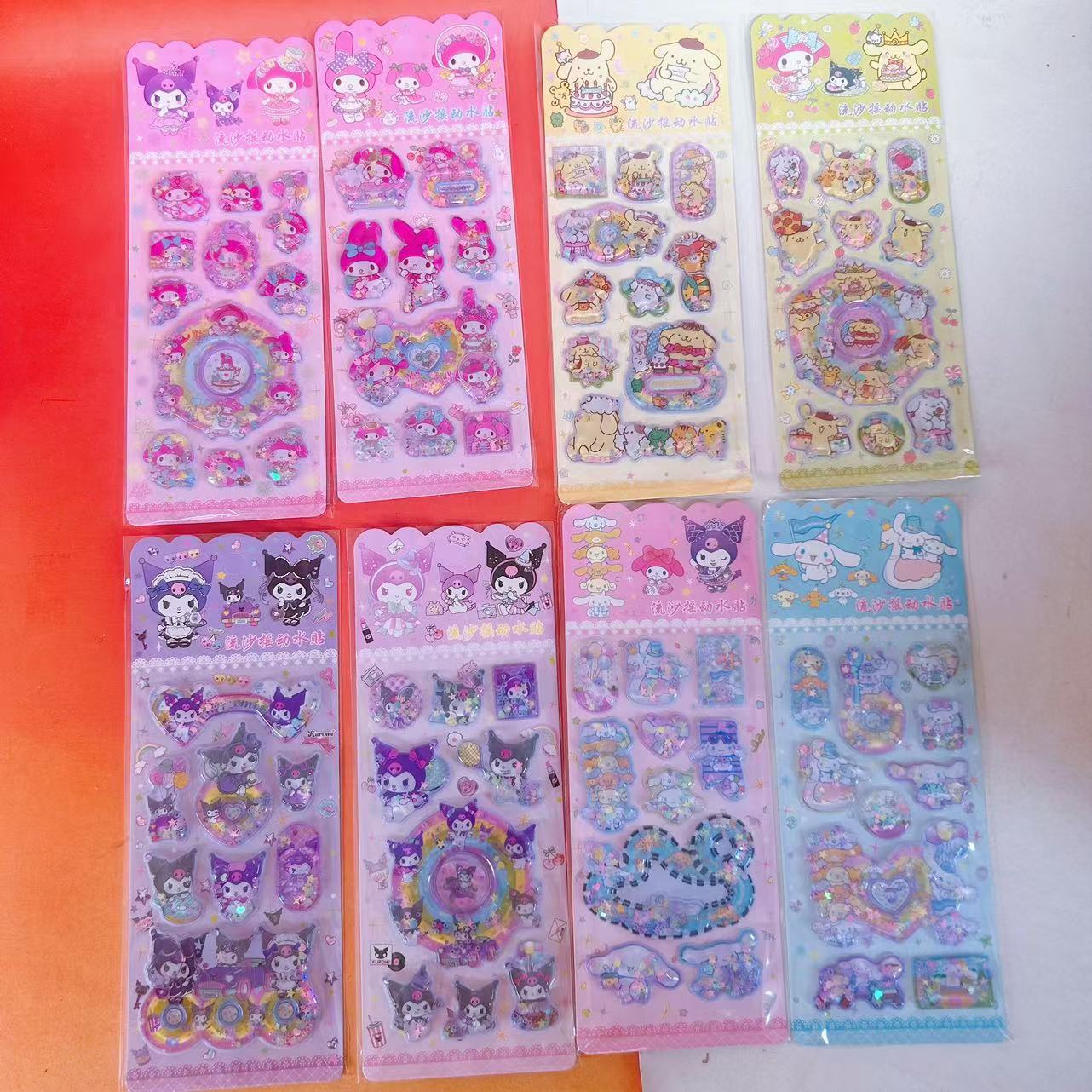Sanrio cute pet stickers - high-quality kuromi shaker water decals - diy decorative stickers for kids