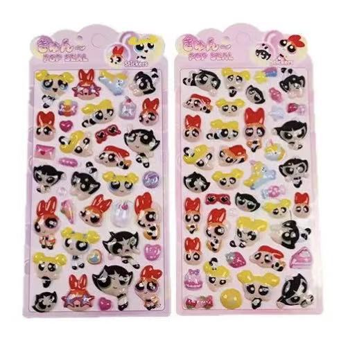 Sanrio cute pet stickers - high-quality kuromi shaker water decals - diy decorative stickers for kids