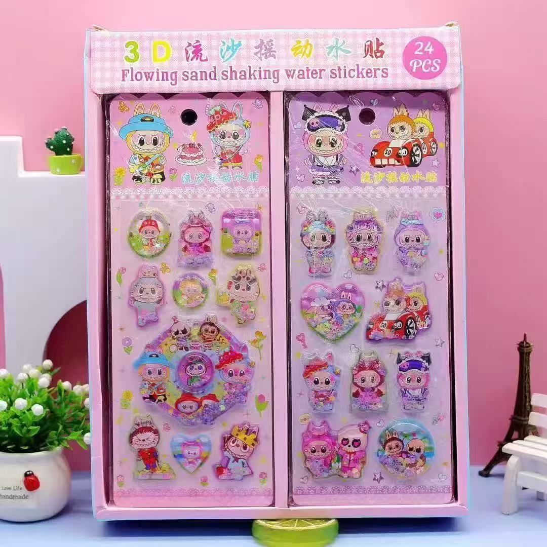 Sanrio cute pet stickers - high-quality kuromi shaker water decals - diy decorative stickers for kids