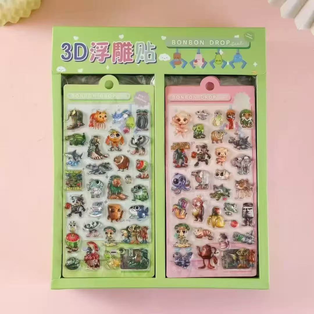Sanrio cute pet stickers - high-quality kuromi shaker water decals - diy decorative stickers for kids