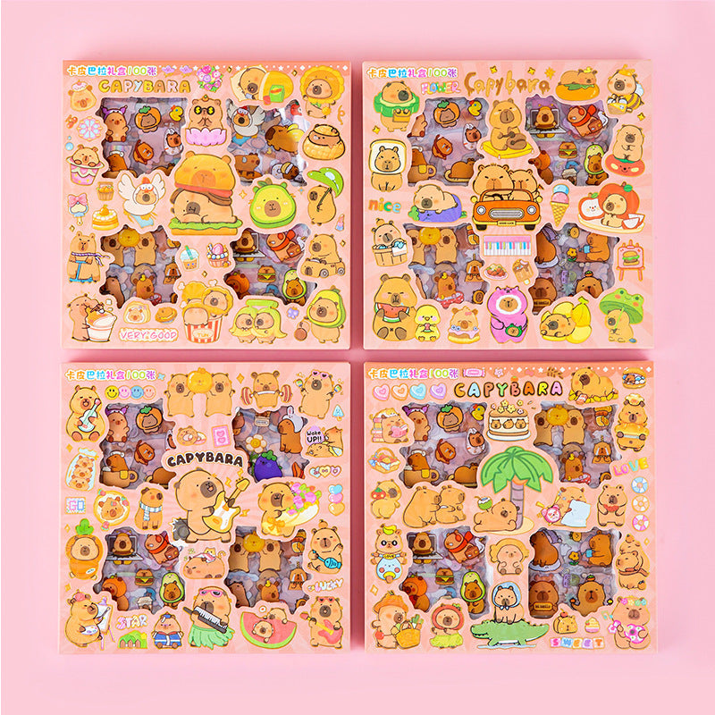 Cute sanrio-themed 100-piece journaling sticker set - cartoon, high-quality, kuromi & my melody diy material stickers