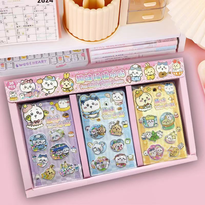 Sanrio cute pet stickers - high-quality kuromi shaker water decals - diy decorative stickers for kids