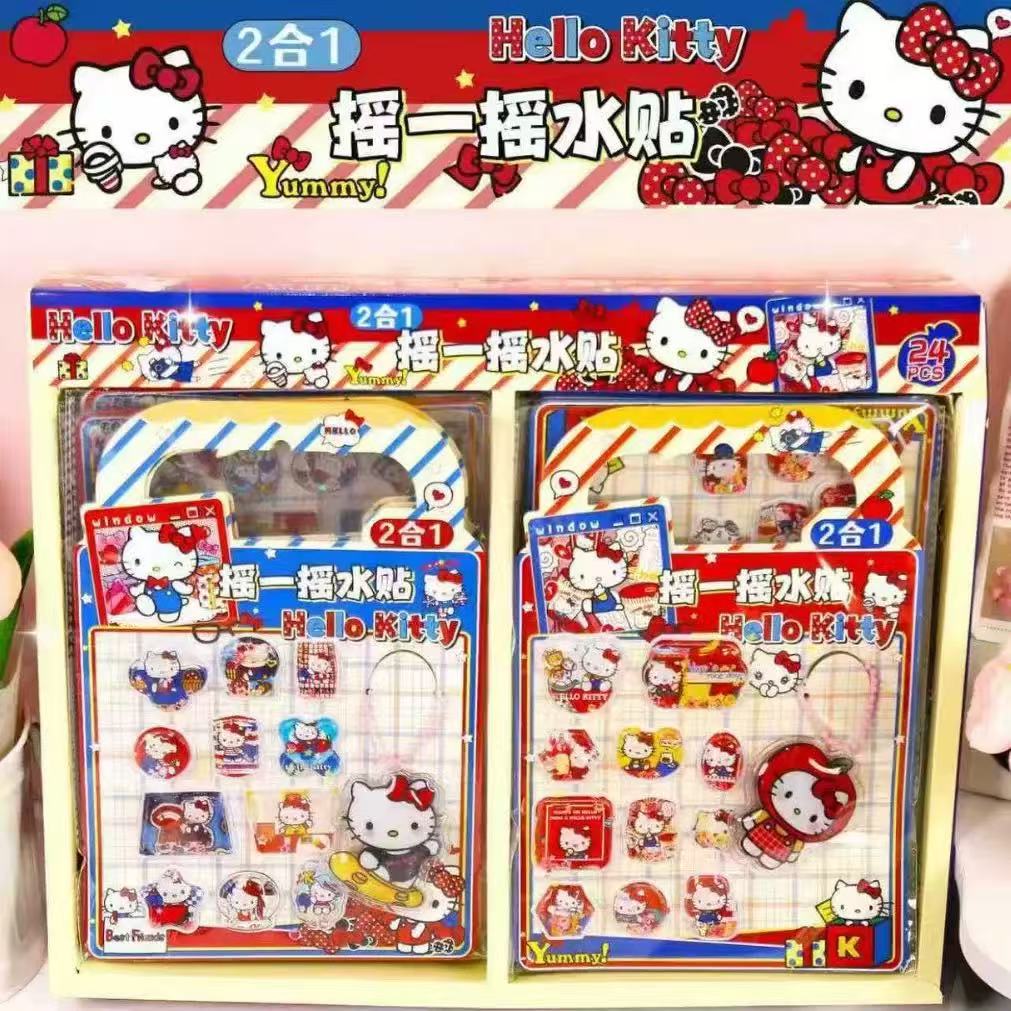 Sanrio cute pet stickers - high-quality kuromi shaker water decals - diy decorative stickers for kids