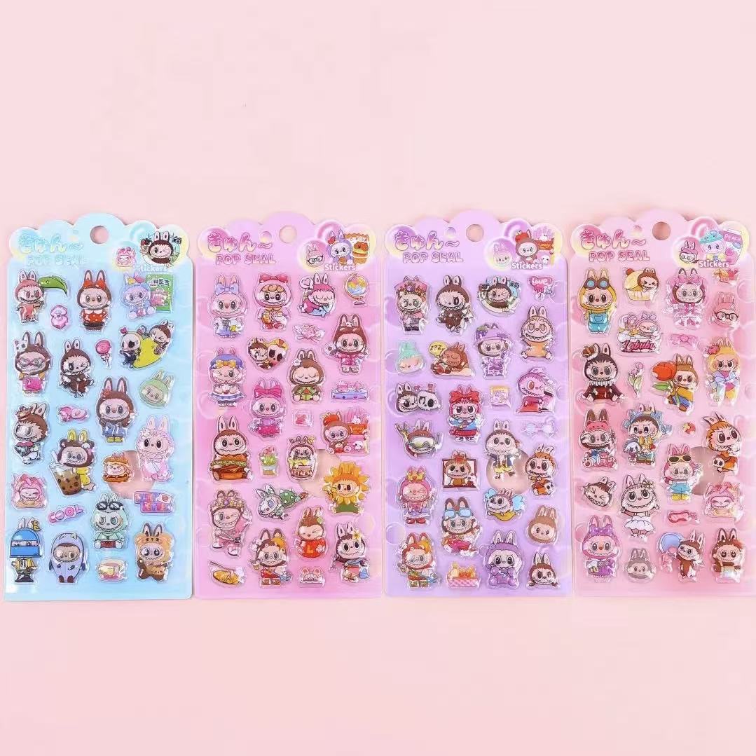 Sanrio cute pet stickers - high-quality kuromi shaker water decals - diy decorative stickers for kids