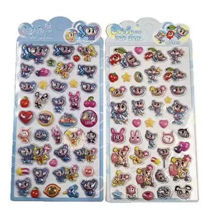 Sanrio cute pet stickers - high-quality kuromi shaker water decals - diy decorative stickers for kids