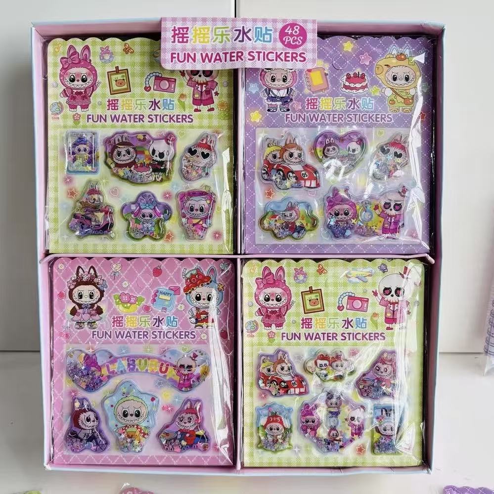 Sanrio cute pet stickers - high-quality kuromi shaker water decals - diy decorative stickers for kids